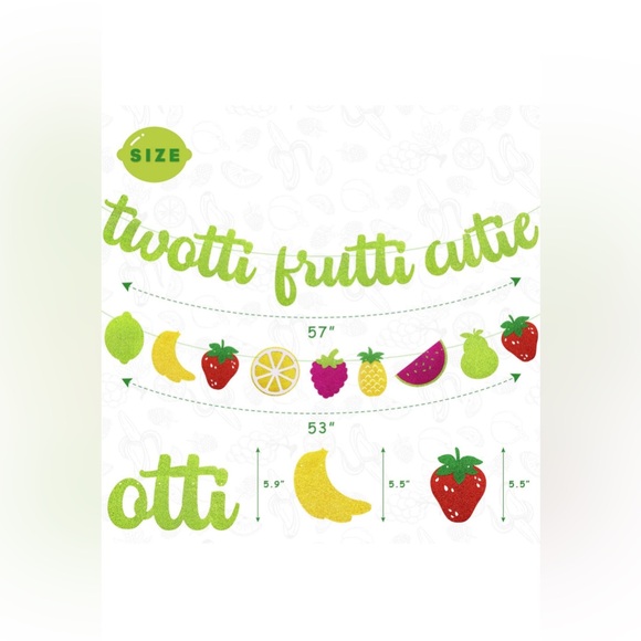 🍍2nd Birthday Decor “Twotti Fruity” Banner! - Picture 3 of 4